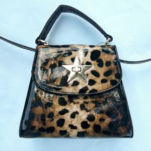 ✨Patent Faux Leather Leopard Print Mini Bag